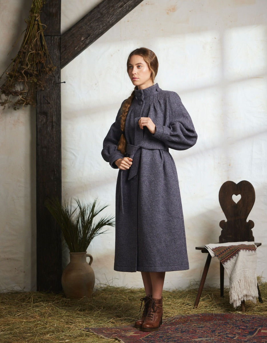 Aneta Grey Coat | Luxury Grey Coat | Aneta Coat for Women