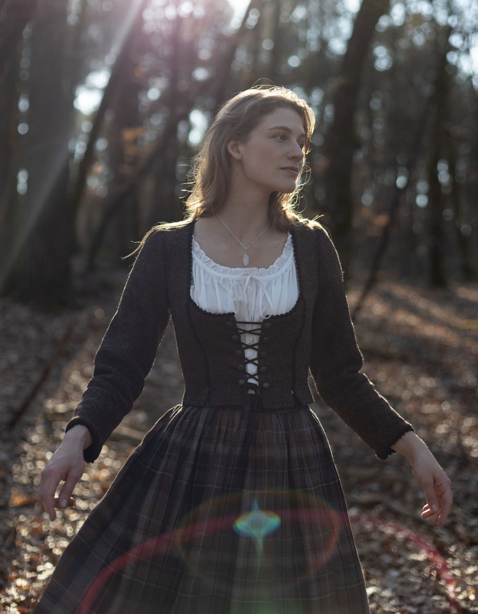 Waisted Jacket Brown | Aneta Brown Jacket | Fairy Folk Designs
