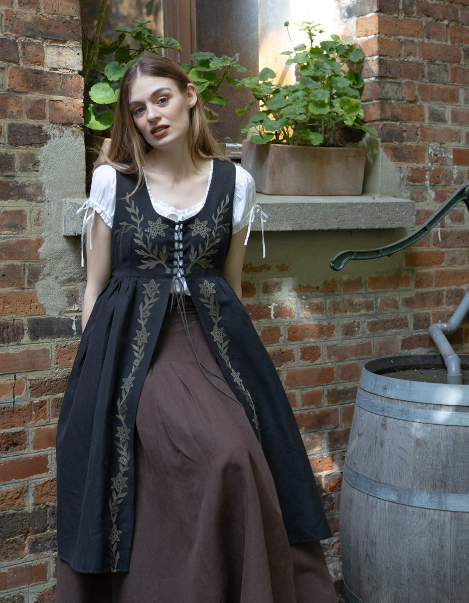 blue dress for baby girl Elizabethan Renaissance 16th Century Forest Green Velvet Gown