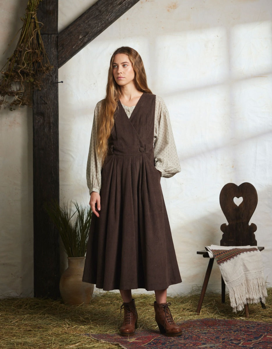Autumn Corduroy Dress | Chestnut Jupmer Dress | Unique Folk Designs voriagh - sisters from ancient lands Autumn Corduroy Dress | Chestnut Jupmer Dress | Unique Folk Designs voriagh - sisters from ancient lands