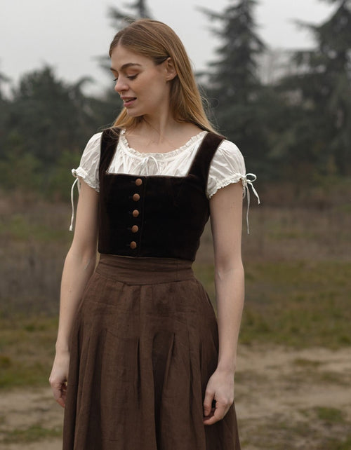 "Constanze" austrian dirndl (Mieder) dark oak