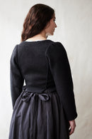 "Aneta" corset jacket in black wool