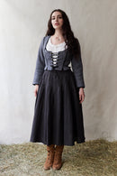"Aneta" corset jacket in grey wool