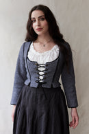 "Aneta" corset jacket in grey wool