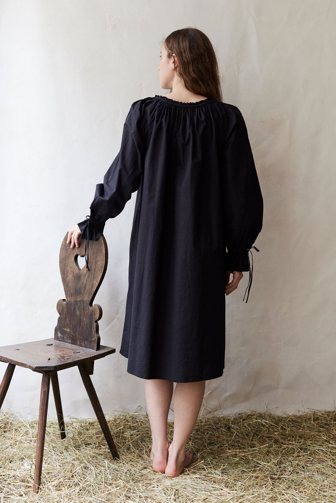Chemisier long 'Cosima' manches longues noir Black / L/XL Chemisier long 'Cosima' manches longues noir Black / L/XL