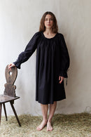 Black poplin dress