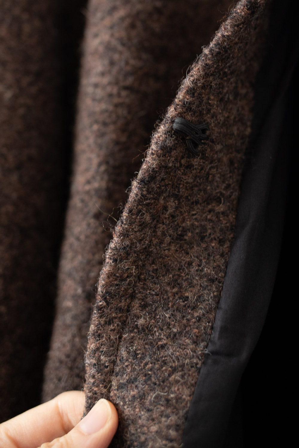Manteau-cape à capuche “Aneta” pure laine noir