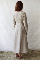Robe 'Elina' longue en lin naturel