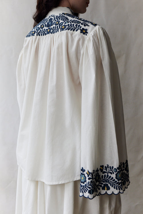 “István” embroidered Matyó inspired blouse