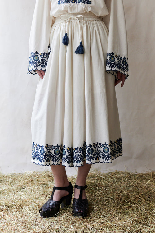“István” embroidered Matyó inspired culotte