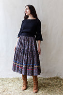 “Malva” cotton cachemire knit black