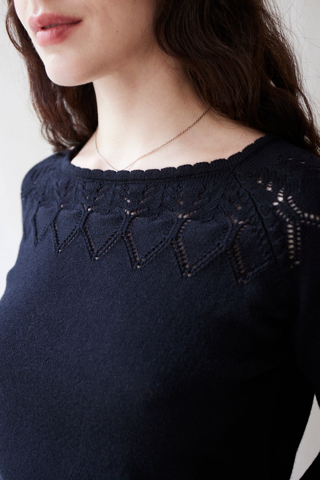 “Malva” cotton cachemire knit black