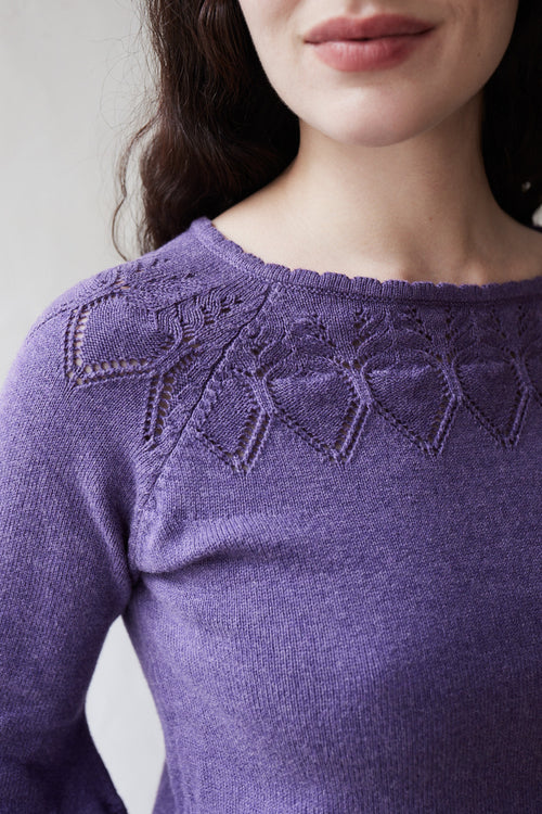 “Malva” cotton cachemire knit mauve