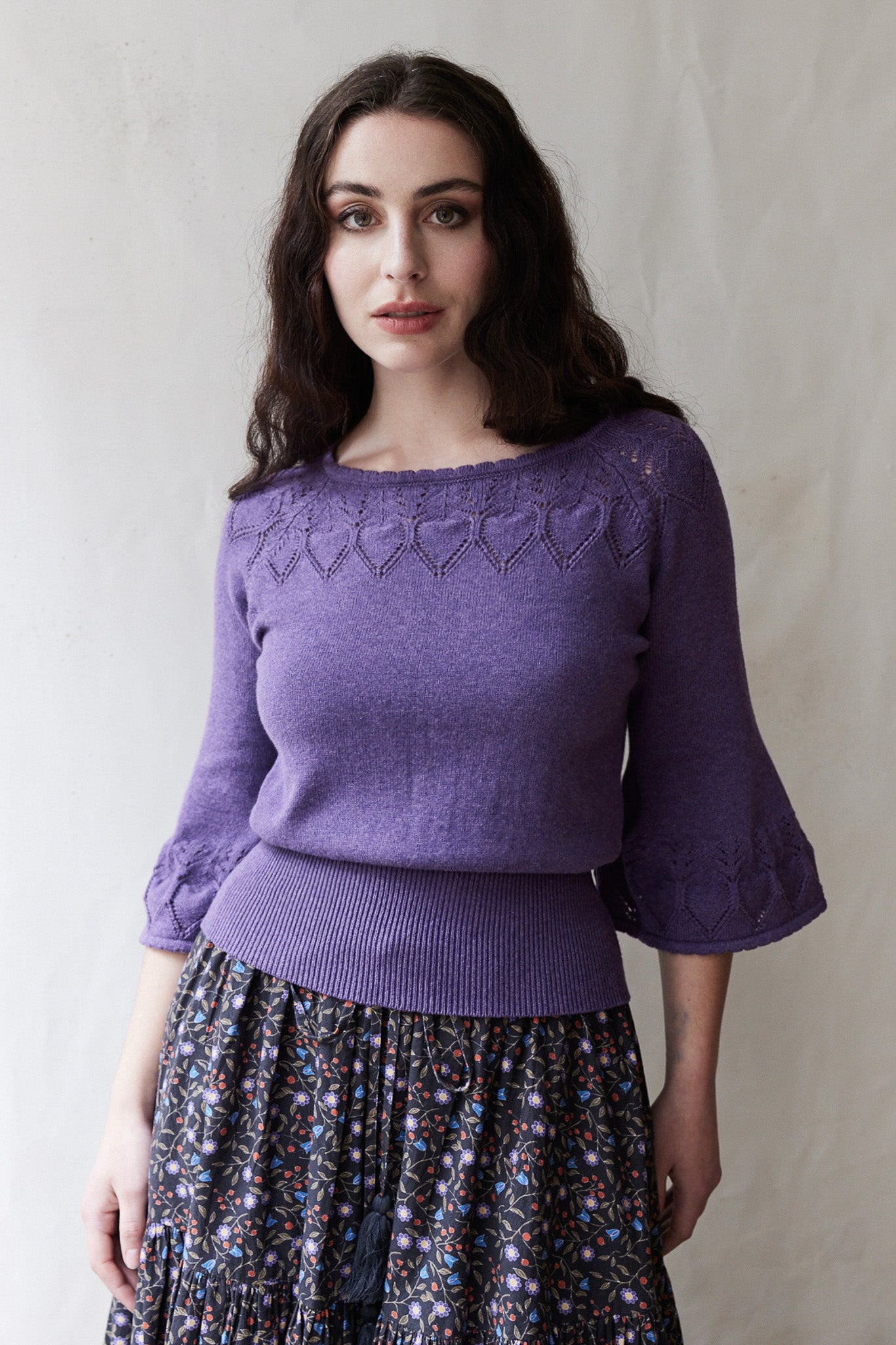 “Malva” cotton cachemire knit mauve