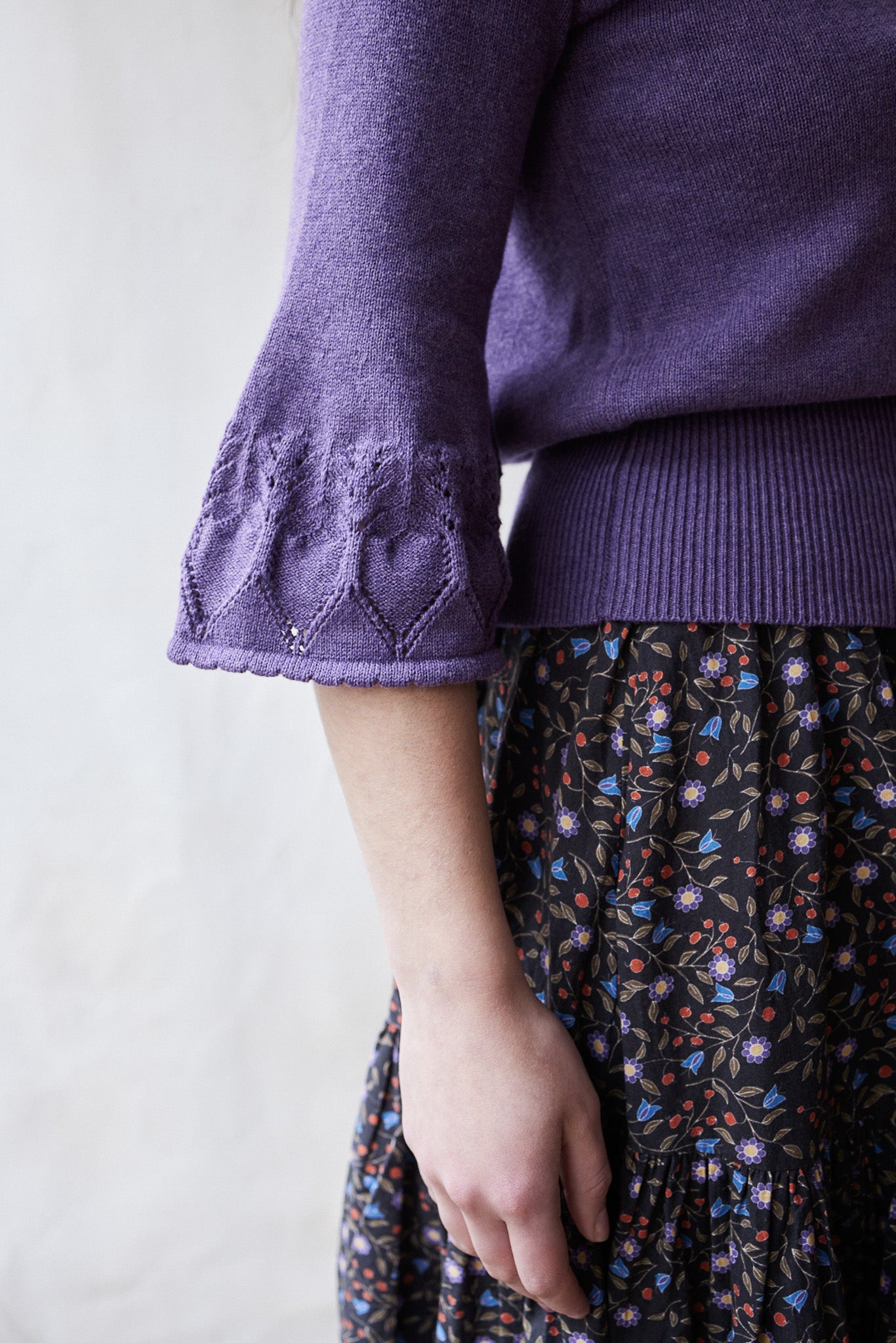 “Malva” cotton cachemire knit mauve