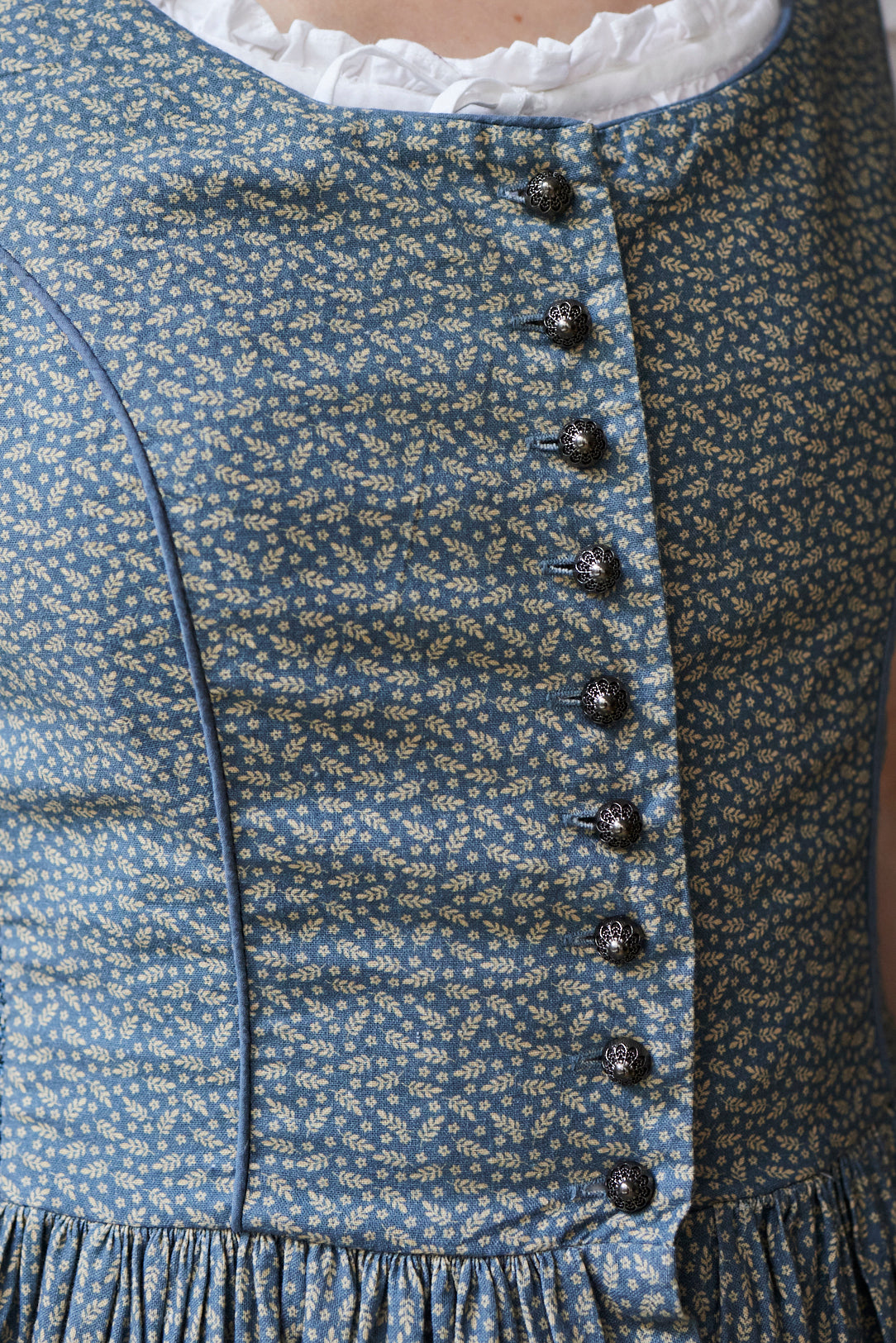 matilda blue dress Matilda blue leaves cotton dress