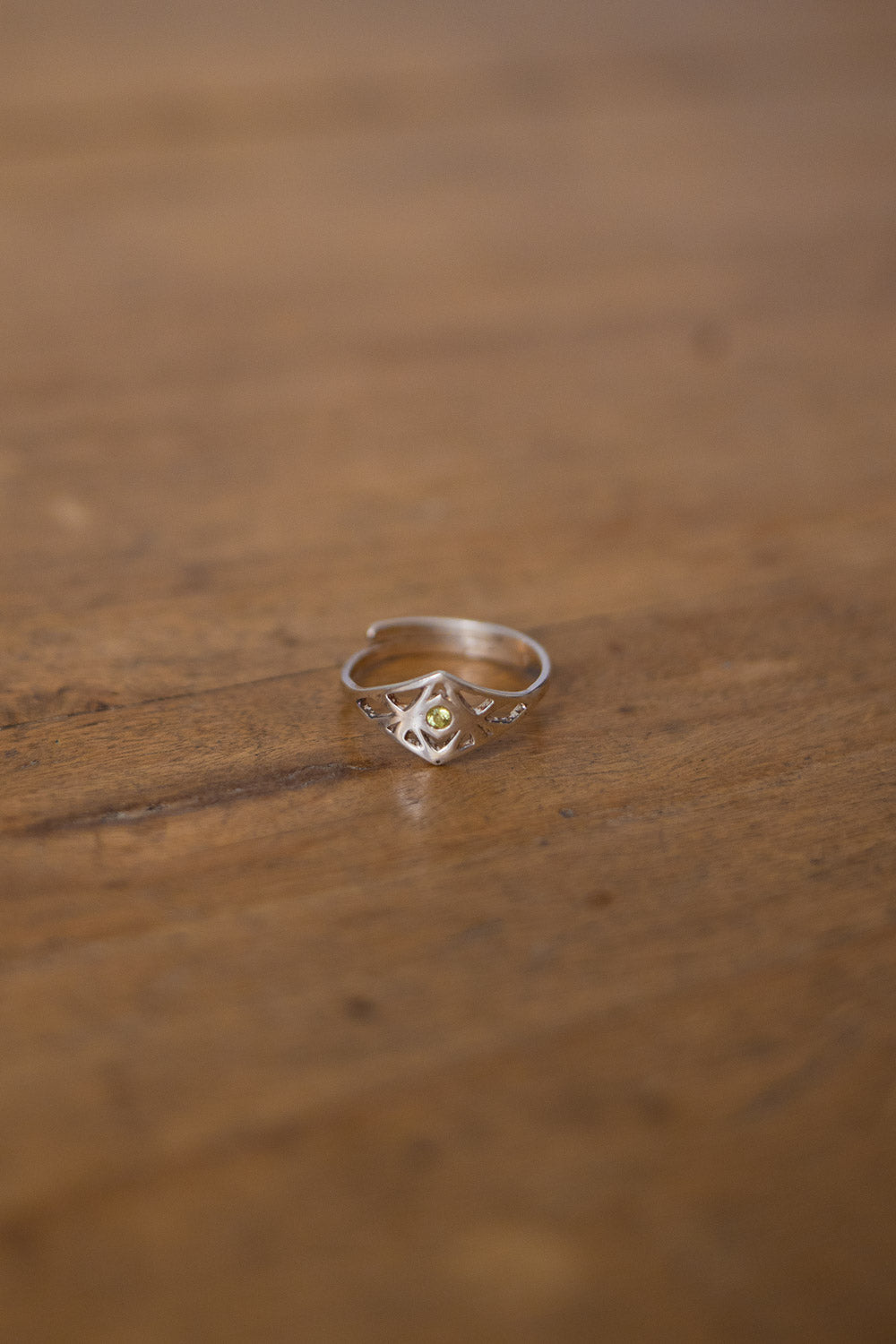 Bague "Mira stilla" en argent et péridot