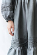 "Misha" linen dress midi length lagoon