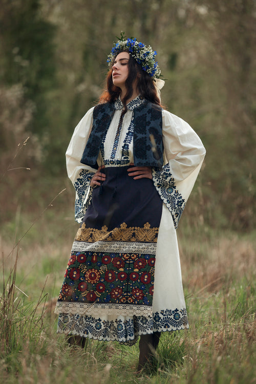 “István” embroidered Matyó inspired blouse