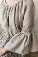 Graceful lady with linen top elven style