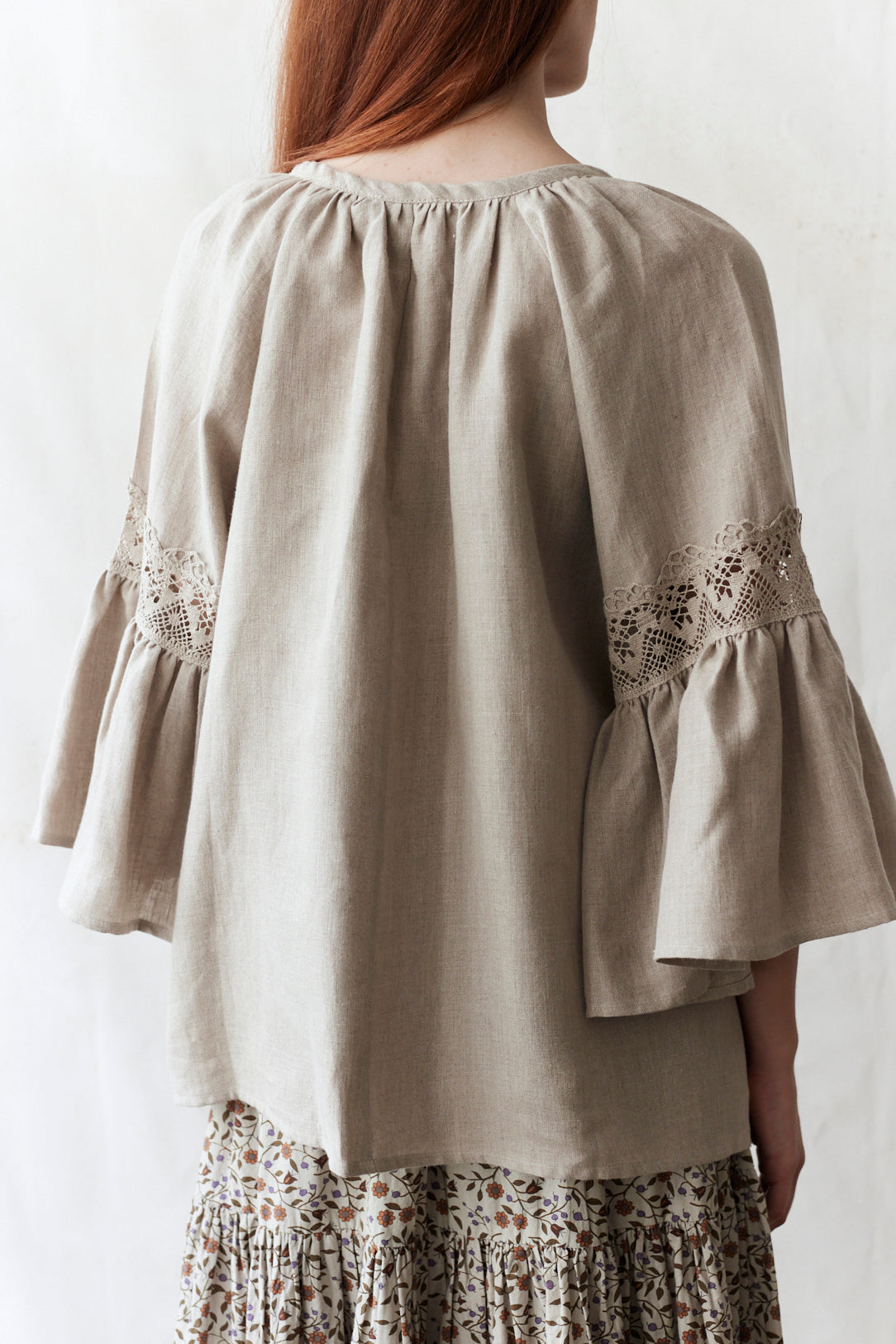 Graceful lady with linen top elven style