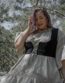 Corset 'Daria' en velours noir