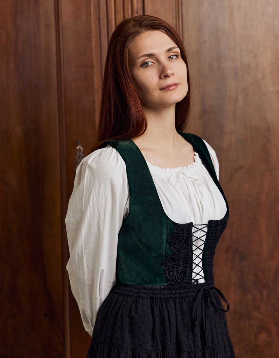 Bustier 'Daria' en velours vert lierre – voriagh - sisters from