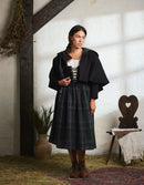 "Aneta" cape in black wool