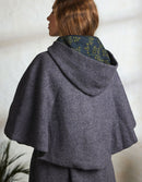 "Aneta" cape in grey wool