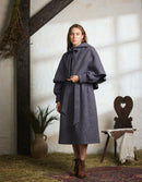 "Aneta" cape in grey wool