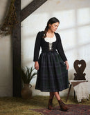 "Aneta" corset jacket in black wool