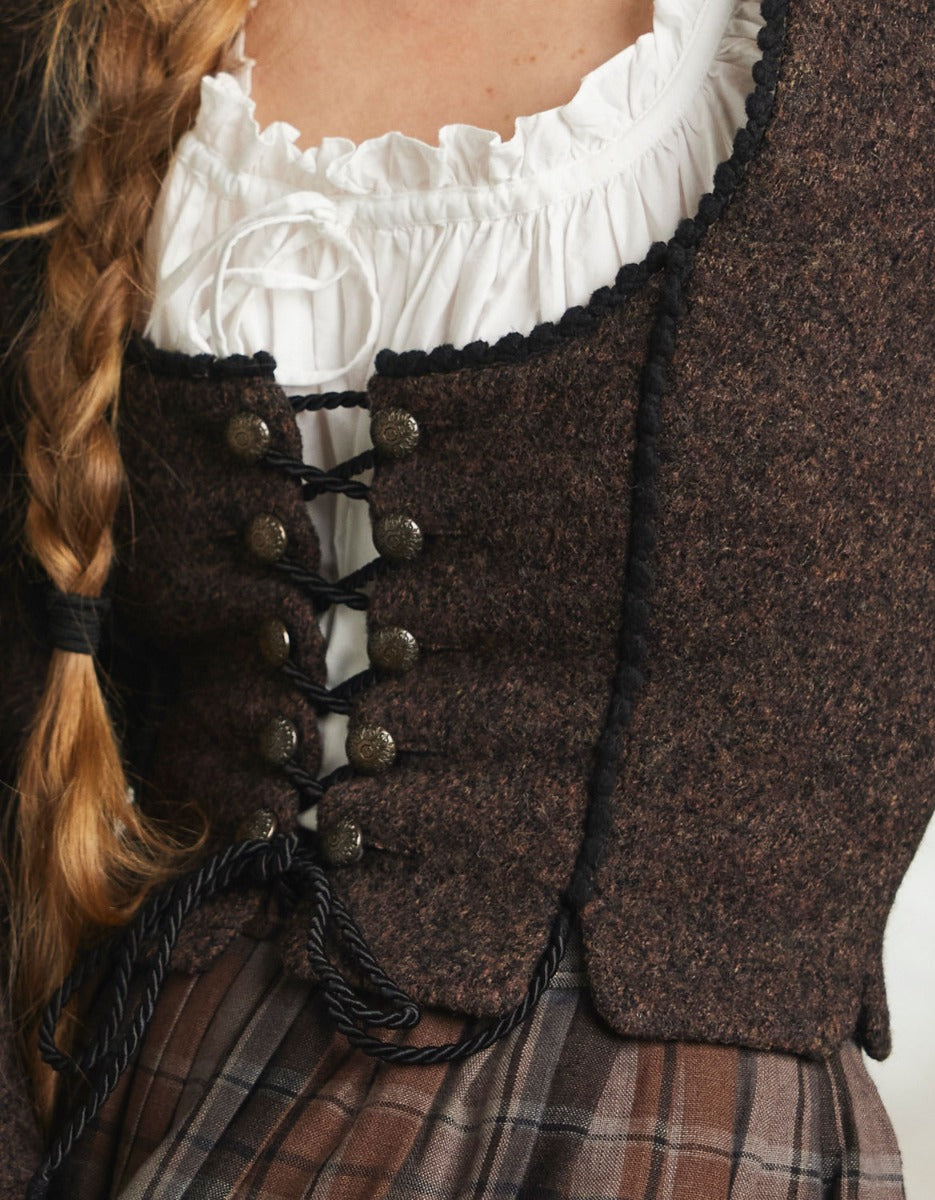 Waisted Jacket Brown | Aneta Brown Jacket | Fairy Folk Designs