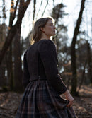 Veste corsetée 'Aneta' en laine marron