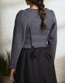 "Aneta" corset jacket in grey wool