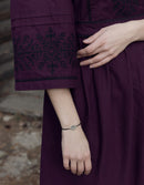 Robe 'Austra' brodée couleur prune