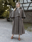 'Annie' pure wool cape driftwood