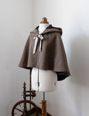 'Annie' pure wool cape driftwood