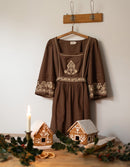 Robe 'Astrid' brodée inspirée pain d'épice
