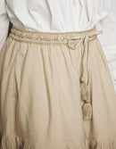 "Astrid" skirt ceramic off white with nuanced embroideries