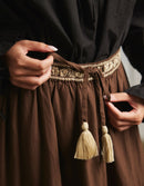 "Astrid" embroidered skirt gingerbread inspired