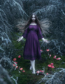 Robe 'Austra' brodée couleur prune