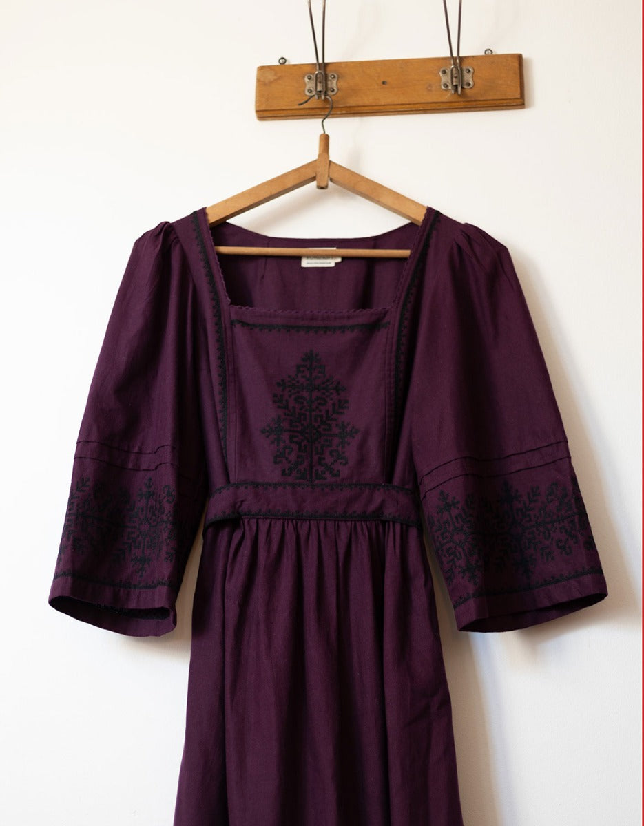 Austra" embroidered dress plum voriagh - sisters from ancient lands Austra" embroidered dress plum voriagh - sisters from ancient lands