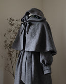 "Aneta" cape in grey wool