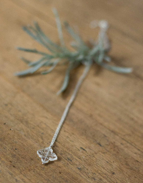 Collier 'Glacier Flocon' en cristal de roche taillé et argent 925