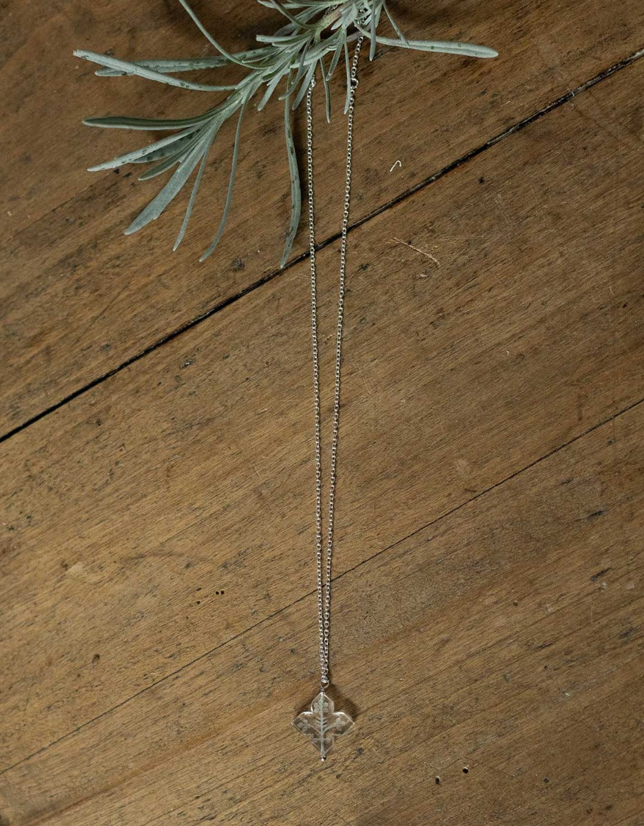 Collier 'Glacier Flocon' en cristal de roche taillé et argent 925