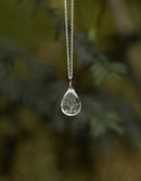 Collier 'Glacier Goutte' en cristal de roche taillé et argent 925