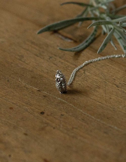 'Nightowl' Sterling silver pendant necklace with an Owl pendant