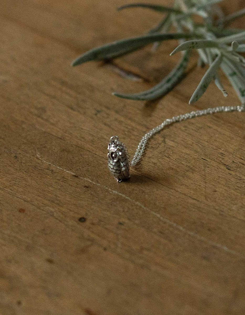 'Nightowl' Sterling silver pendant necklace with an Owl pendant