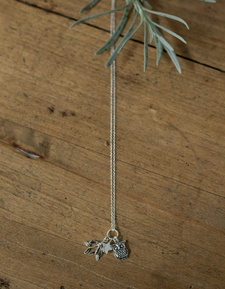 Collier 'Winter' en argent 925 et pierre de Lune