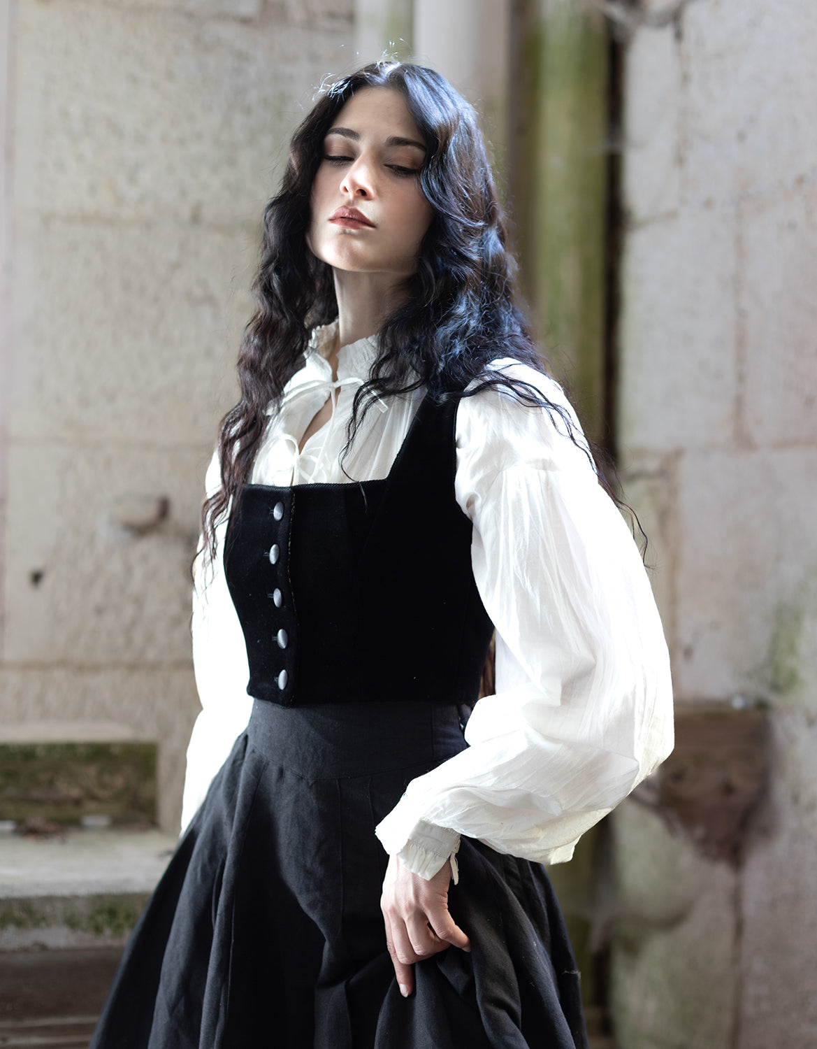 "Constanze" austrian dirndl (Mieder) dark oak